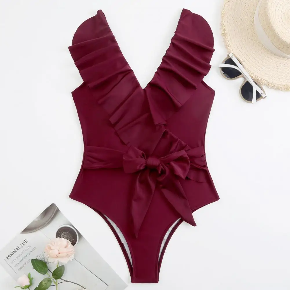 

Popular Monokini Close-fitting Comfortable Bathing Suit Sweet Summer Swimsuit