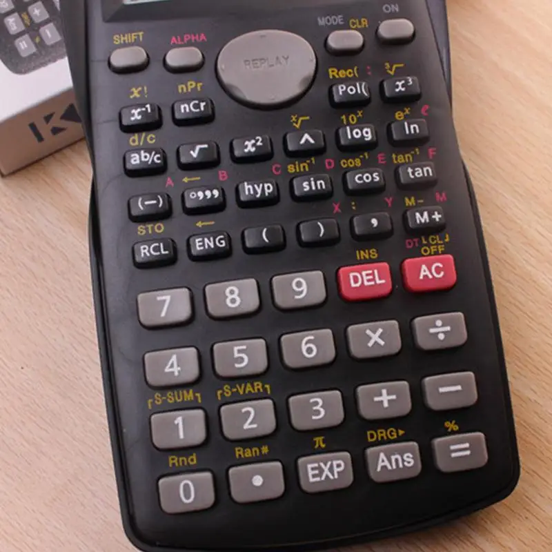 Rekenmachine Voor School Professionele Engineering Niet-Grafische Rekenmachine 12-cijferige Functie Wiskundige Calculator Groot Display Voor