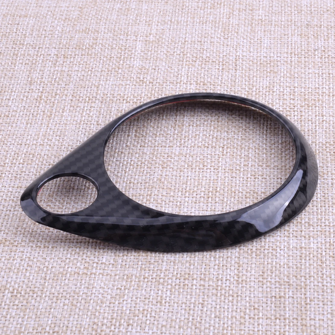 Black Carbon Fiber Style Car Dashboard Central Speaker Ring Cover Trim Fit for Dodge Durango 2011-2018 2019 2020 2021 2022 ABS