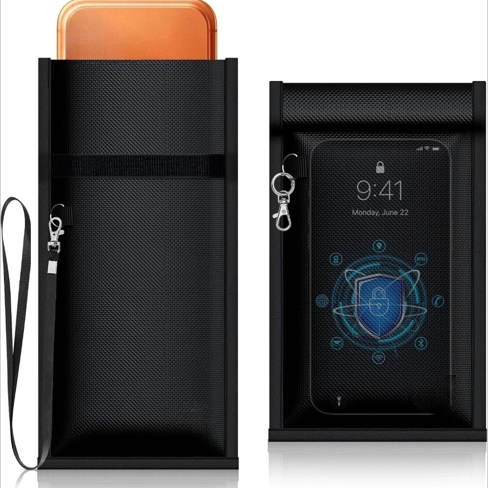 Signalblockierende Handytasche, schützt vor 5G, WLAN, GPS, RFID, feuerfest, wasserdicht, Anti-Tracking-Privatsphäre-Tasche für Reisen, Anti-Diebstahl.