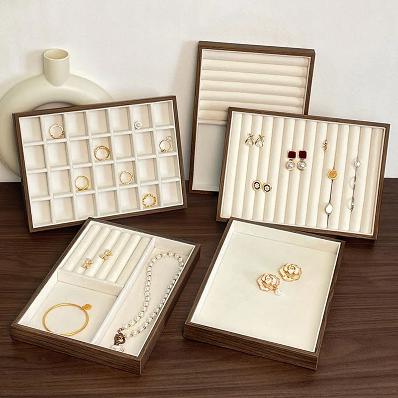 

Деревянная стойка для ювелирных изделий, оконная стойка, лоток для хранения ювелирных изделий, кольцо, ожерелье, серьги, витрина, туалетный столик, органайзер, подставка