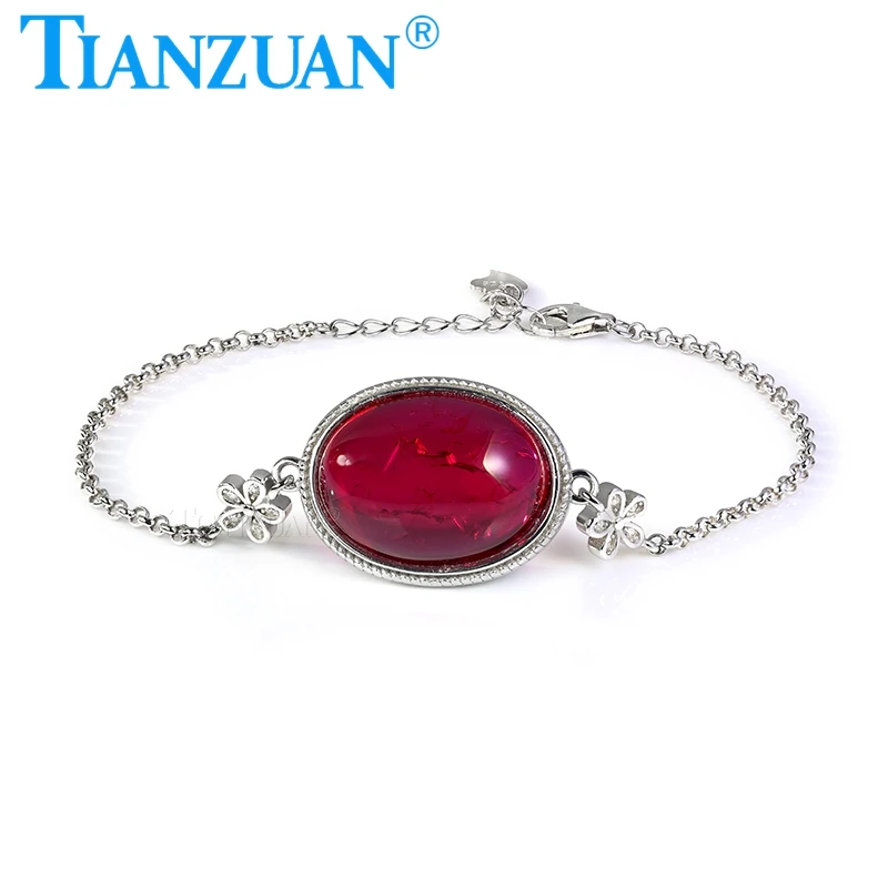 

Simulation Ruby Bracelet 12mm 925 silver Fashion Bangle Jewelry Corundum Jewelry For Women Anniversary Party Gift Fine Jewelry
