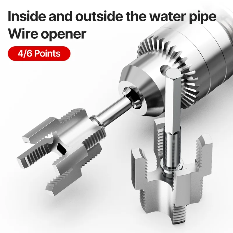 HUHAO 1/2 Zoll 3/4 Zoll PPR/PVC Wasserrohr-Einfädler Gewindeschneidwerkzeug Innengewinde Außengewinde Integrierter Wasserrohr-Drahtöffner – Detail 1