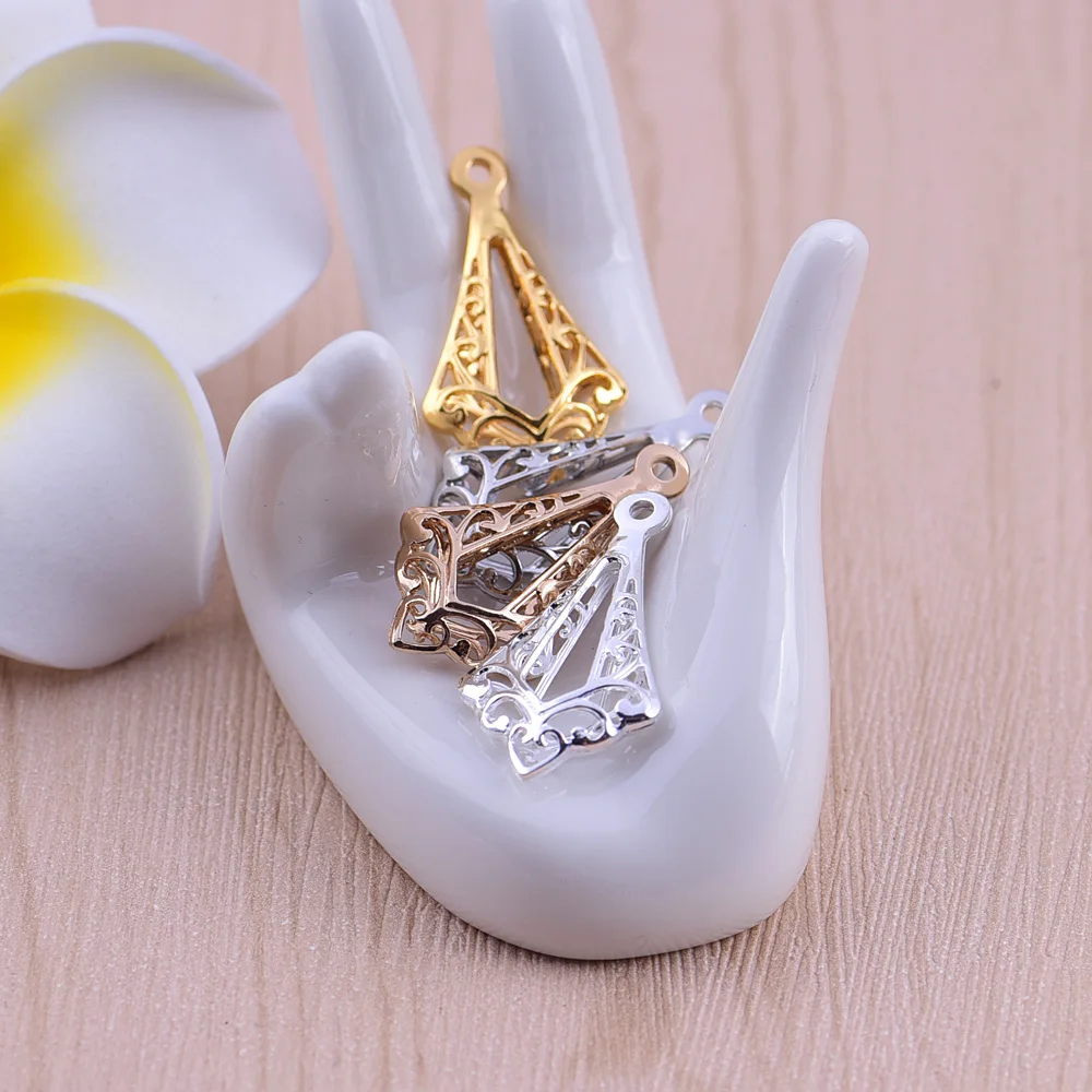 Vintage  Hollow Pattern Water Drop DIY Handmade Necklace Pendant Earring Accessories