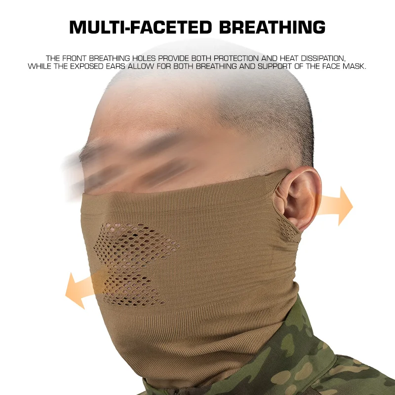 Tactical Half Protective Mask Headgear Balaclava Face Mask Adjustable Windproof UV Protection Hood with steel mask