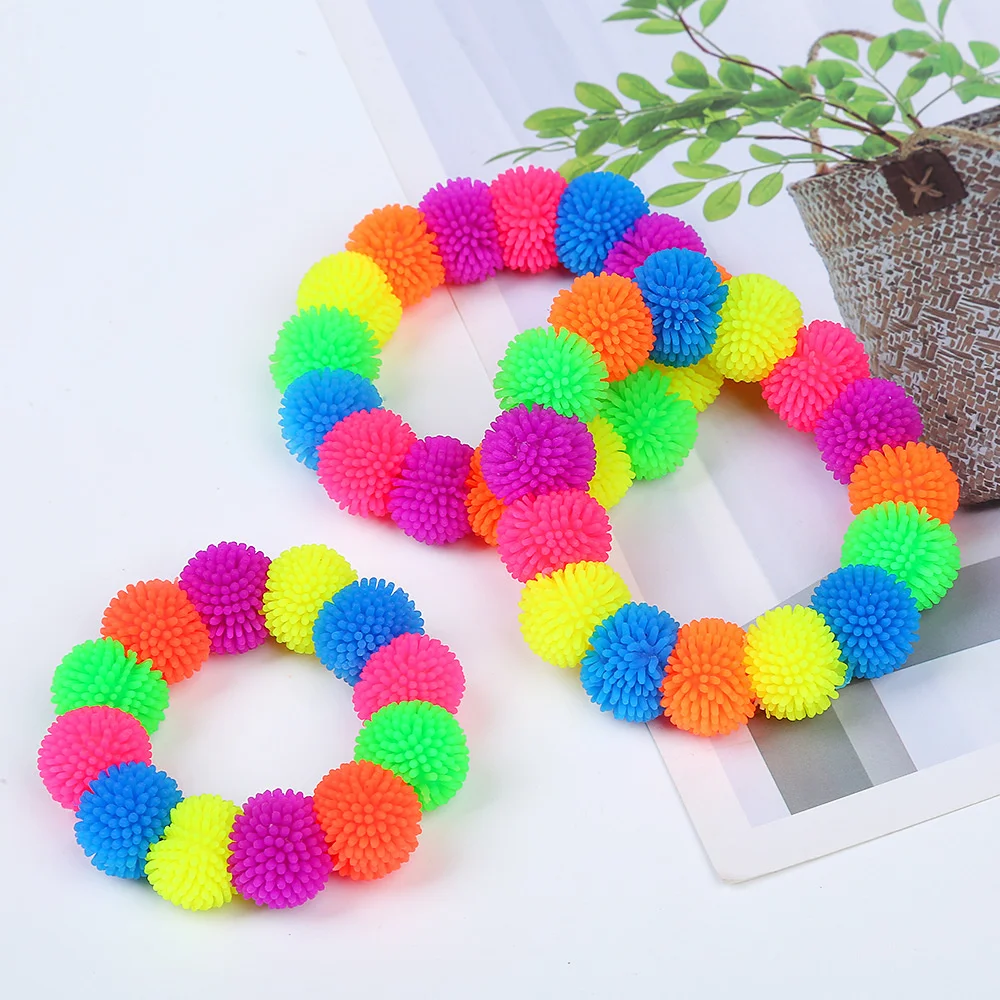 TPR Squishy Flexible Stretch Bracelet Wearable Sensory Noodle Bracelet Elastic Cord Wristband Stress Relief Fidget Toy