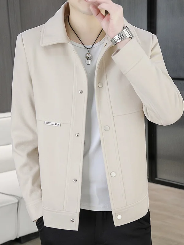 

Новая мужская куртка 2025 года: повседневная, деловая, универсальная верхняя одежда из полиэстера для молодежи, осенняя коллекция