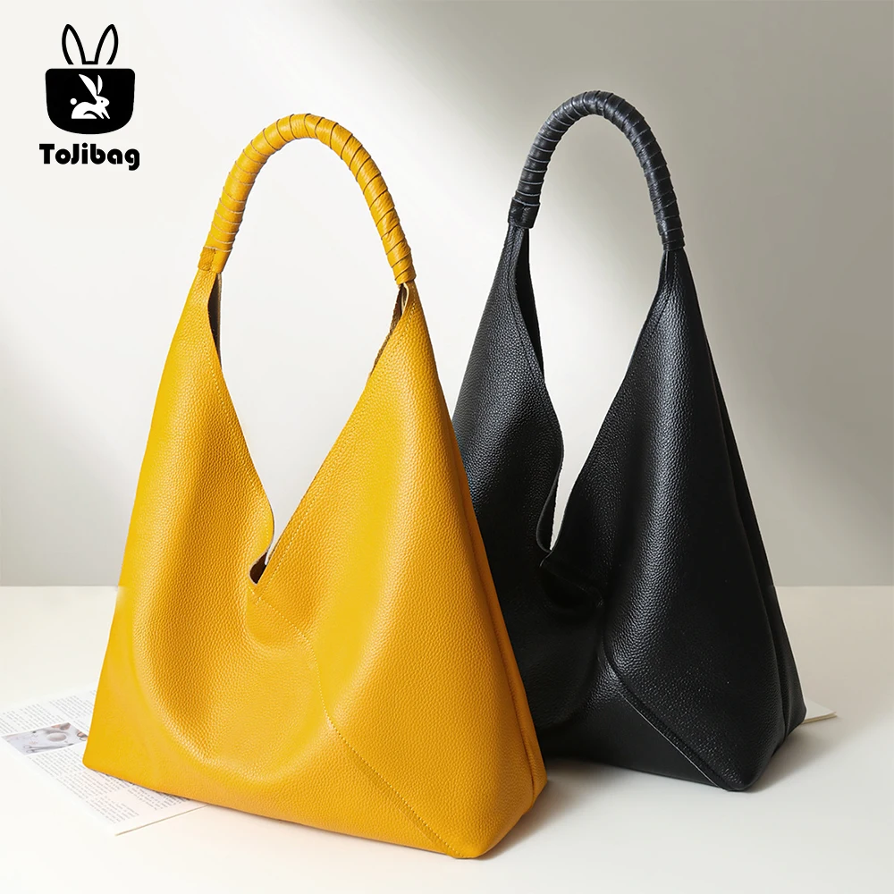 

Minimalist Niche Design Large Capacity Tote Bag Genuine Leather Women's Bag Soft Leather Bucket Bags Shoulder Commuter Bag