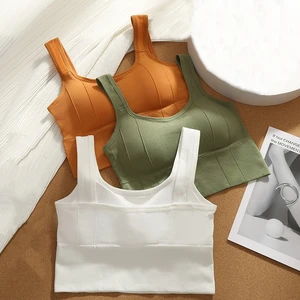 Breathable sports bra wrapped in the chest, sexy bra without steel rings, fitness vest 8 Main Women's Sports Setião Sales - №2