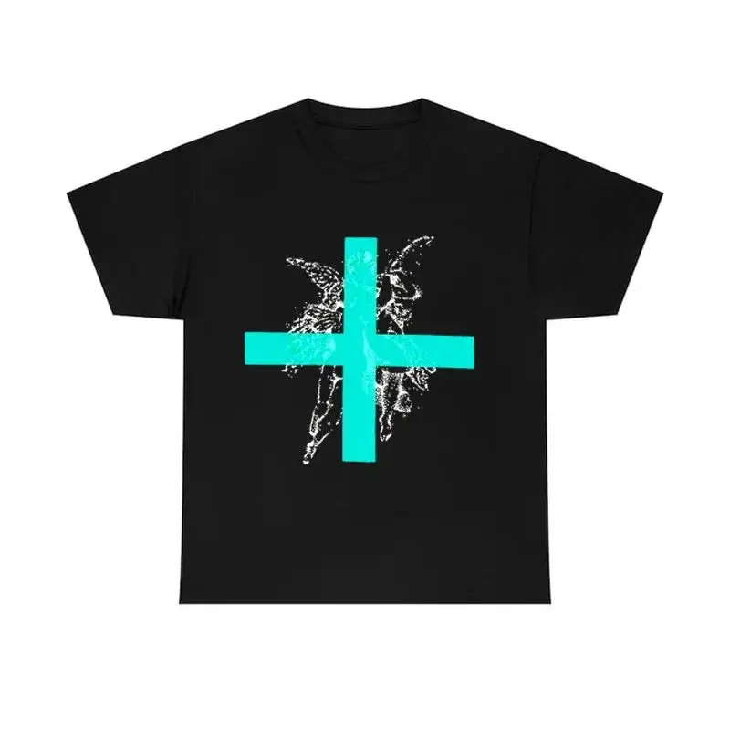 Cross Y2K T-Shirt Hip-Hop Oversized Punk Tee Vintage Grunge Goth Einzigartiges Kurzarm-Mode-Casual-Lose-Streetwear Unisex – Detail 3