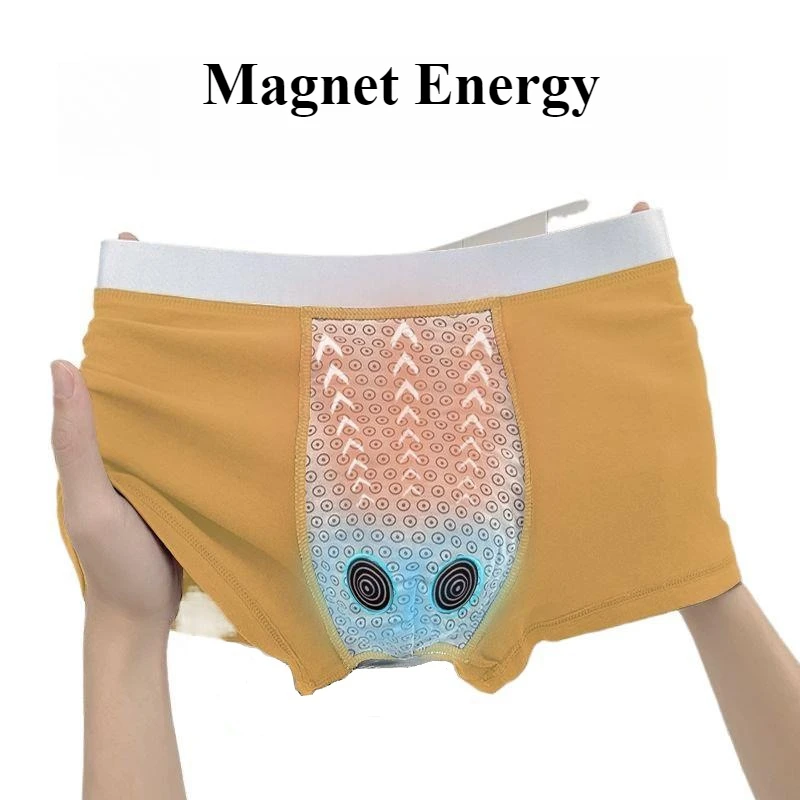 Men Health Care Magnetic Big Pouch Boxers Weak Magnet Power Prostate Massage Breathable Panties Underpants Cotton Underwear
