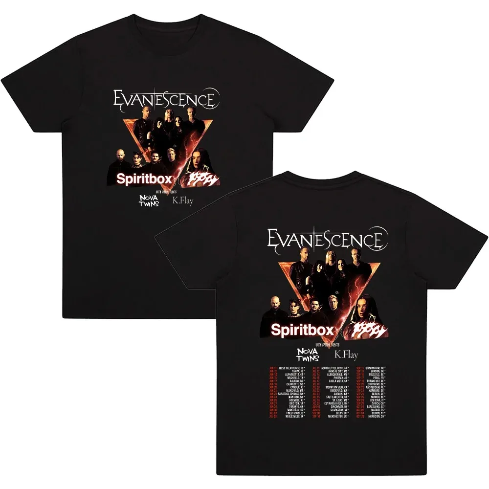 

Evanescence & Spiritbox Tour Graphic Tee - Men's 100% Cotton High-Quality Soft Casual Crewneck Street Style Short Sleeve T-shirt