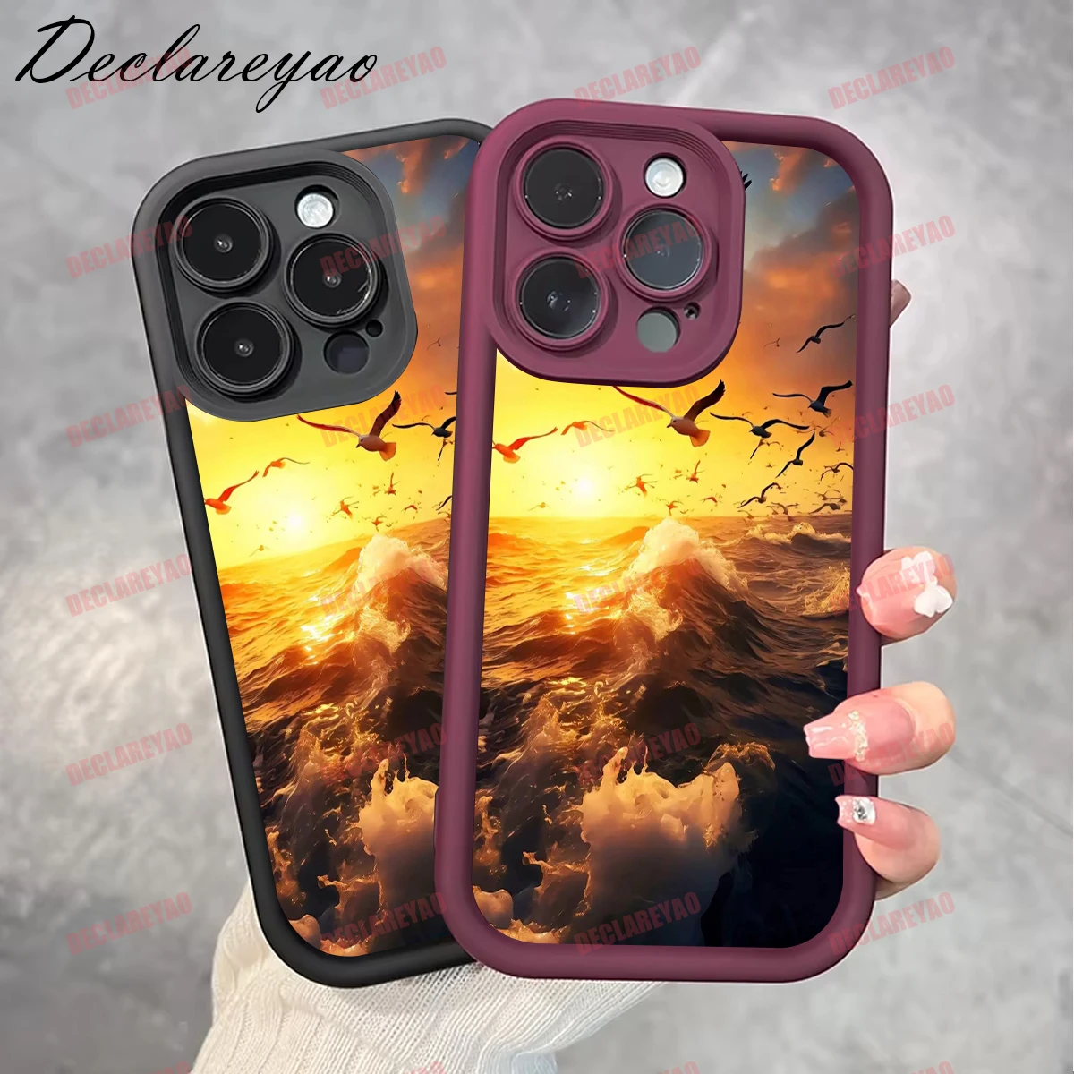 DECLAREYAO لينة ضوء سليم ماتي بولي يوريثان يغطي ل VIVO Y11S 2021 Y55 T2X V20 Y20A Y30 U20 Pro Y100 V40 Y5S S غطاء مقاوم للصدمات