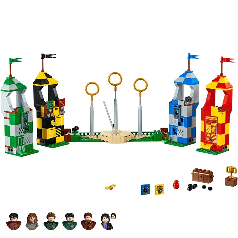 Creative Academy of Magic Series Quidditch Air Race Building Blocks 75956 Model Ball Game Assemble Brick Toys Kid Boy Adult Gift