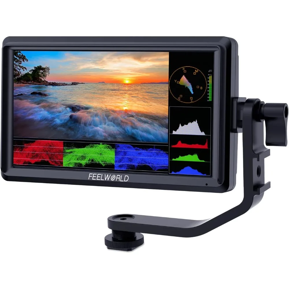 

6 inch DSLR Camera Field Monitor with Waveform LUTs Video Peaking Focus Assist 1920x1080 IPS 4K HDMI Professional Video
