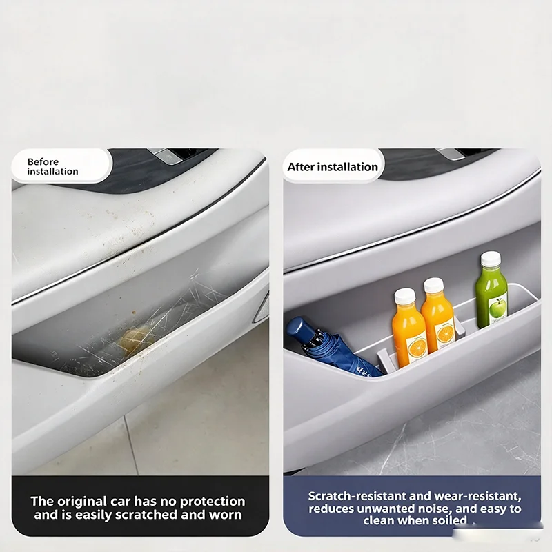 For Geely Galaxy M9 2026 2027 Car Door Side Insert Storage Box Item Anti-Scratch Door Pocket Tray Interior Items Accessories