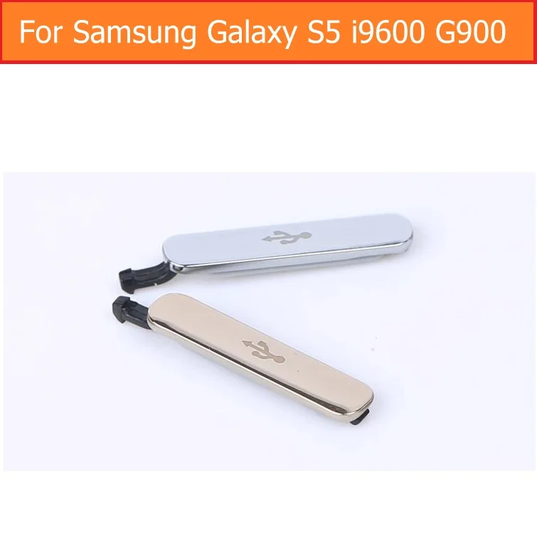 New USB Charging Port Dust Plug for Samsung Galaxy s5 i9600 G900 usb charger Port Slot Cover Dust Waterproof cover silver &gold