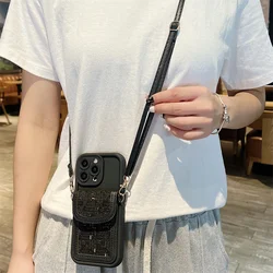 Crossbody Lanyard Weave Wallet holder Phone Case for Xiaomi Poco C31 C55 F3 F2 F4 F5 M2 M3 M4 M5S X2 X3 X5 X4 NFC GT Pro  Cover