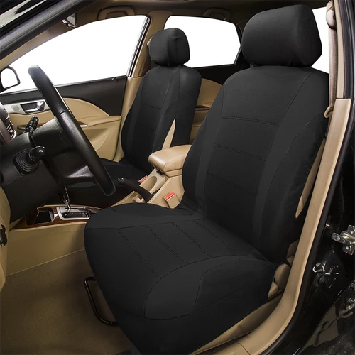 Imagen 2 del producto Fundas de asiento de coche para 5 piezas juego completo para las cuatro estaciones negro Universal