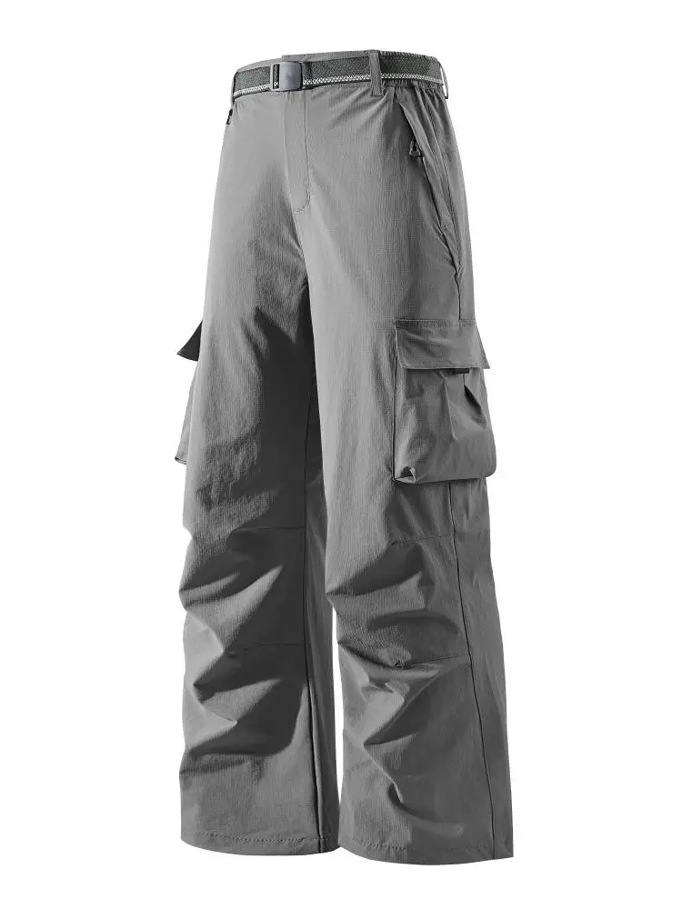 

10xl Мужские прямые брюки-карго 2025 размера плюс 9xl 8xl Уличная одежда с эластичной резинкой на талии Широкие брюки Свободные повседневные брюки для мужчин