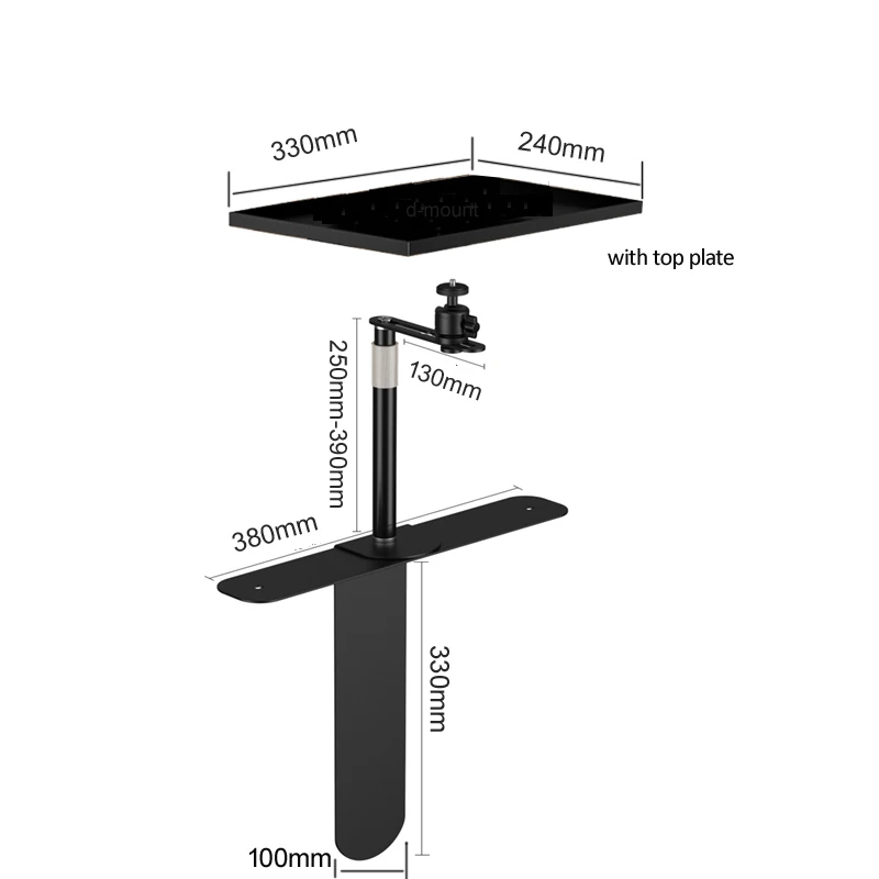 XP-08 360 5kg rotate height adjustable universal ultra slim projector stand speaker mount sofa bed cabinet gap with tray