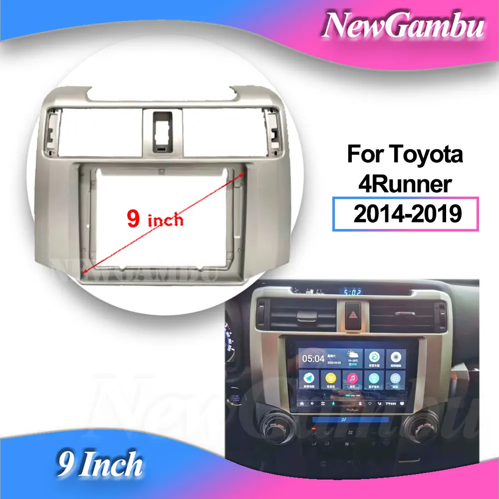 

NewGambu 9 inch Car Frame Fascia Adapter Decoder For Toyota 4Runner 2014-2019 Fitting Panel Kit