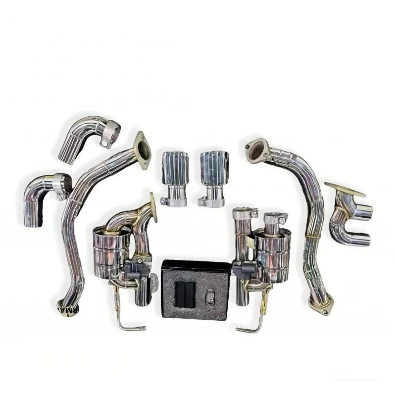Compatible with 718 CAYMAN 2.0T/2.5T 2017 High-Flow Full Exhaust System with Muffler Enhanced Sound and Power