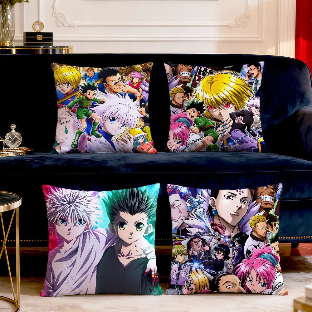 Anime H-Hunter H-Hunter Chrollo Lucilfer Soft Pillow Cover For Sofa Home Living Room Decor Protective Covers Hogar Pillowcase