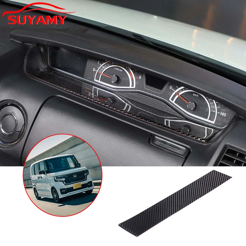 

Soft Carbon Fiber Car Dashboard Bottom Frame Trim Sticker For Honda N-Box JF3 JF4 2017-2021 Car Accessories