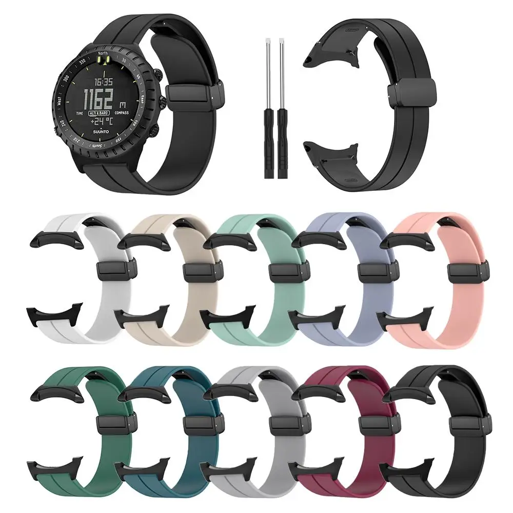 Smart Watch Strap Safe And Reliable Comfortable To Wear Sporty Style Silicone Smart Accessories Folding Buckle Strap Lightweight