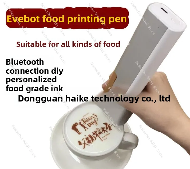 PrintPen Food Printing Pen Coffee Cake Macaron Wireless Handheld Food Printer