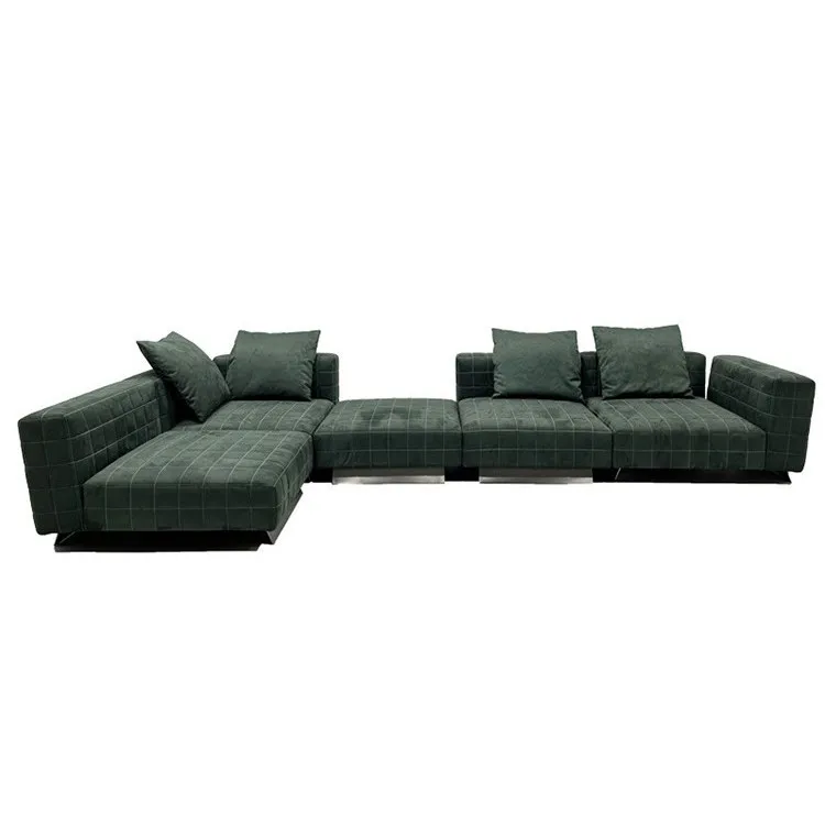 

Italian minimalist light luxury large flat corner combination sofa