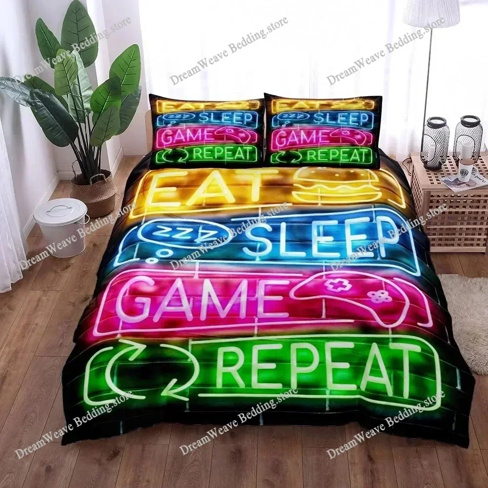 3D Print Gaming Zone Art Duvet Cover Set King Queen Double Full Twin Single Size Bed Polyester Bedding Set Luxury Gift