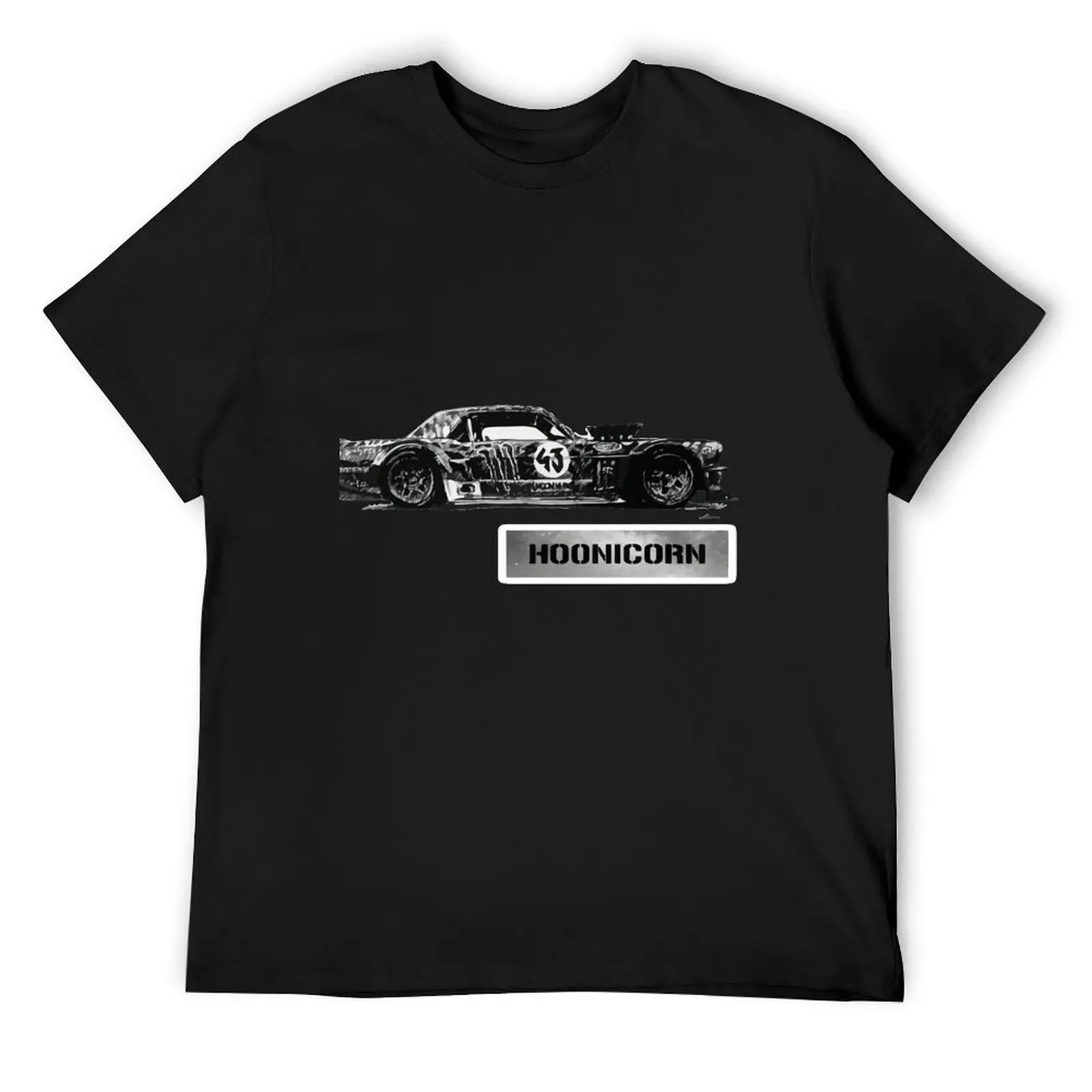Hoonicorn drawing black and white best gift for drift passionate T-Shirt luxury t-shirt street wear topping mens t shirt