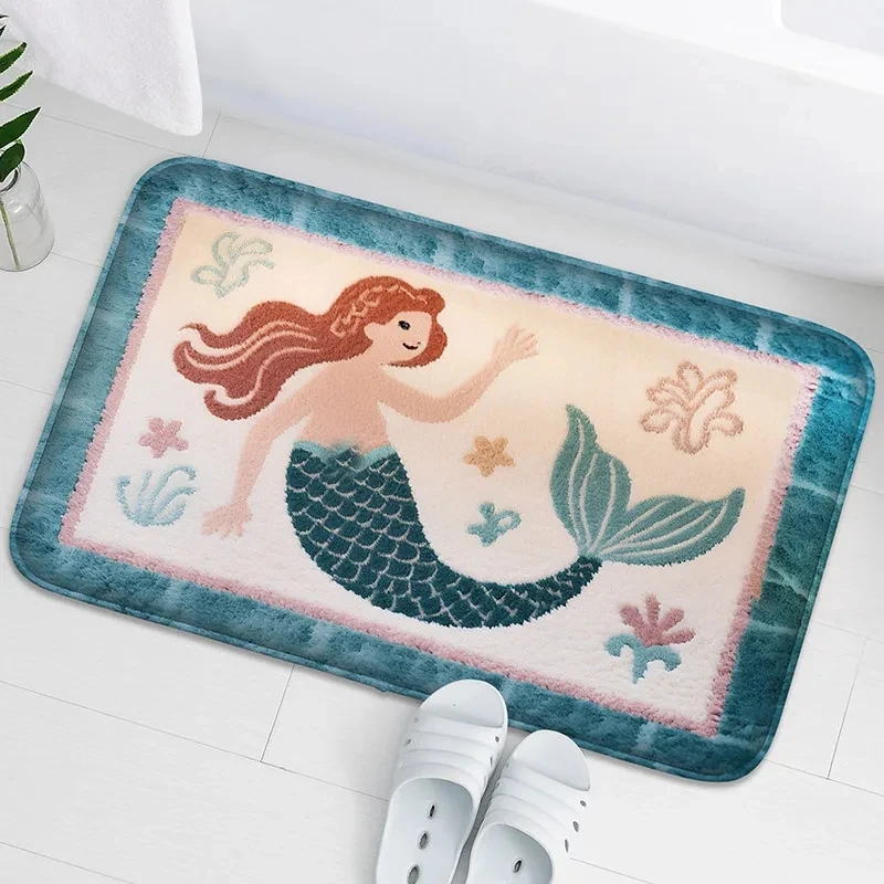 Schildkröte Badezimmer Anti-Rutsch-Bodenmatte Haushalt saugfähige Fußmatte Matte Badezimmer kleiner Teppich weich und bequem Zuhause dekorativ