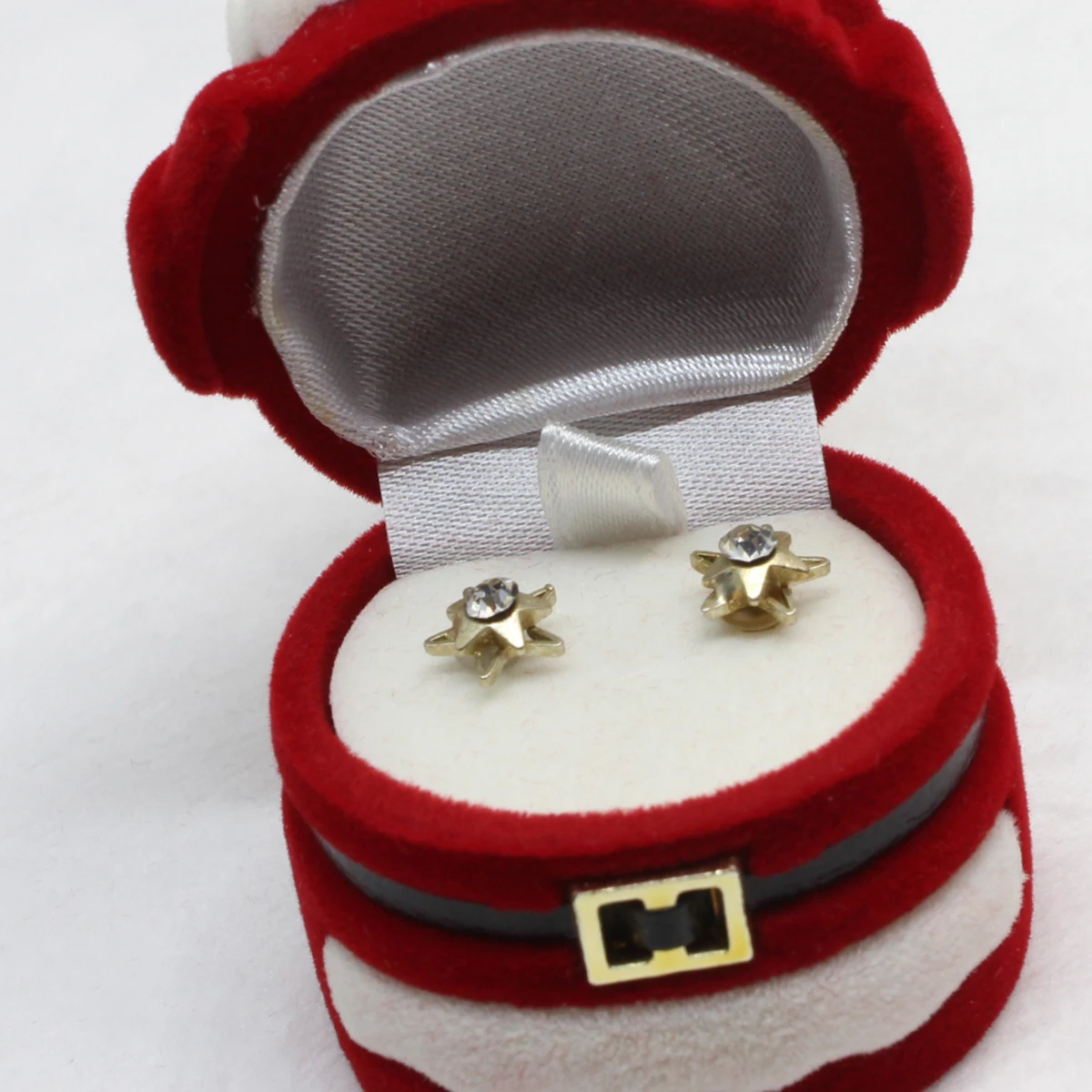 

Adorable Santa Claus Storage Case Rings Earrings Necklaces Brooches Hair Clips Durable Christmas Ornament Gift Box For Jewelry