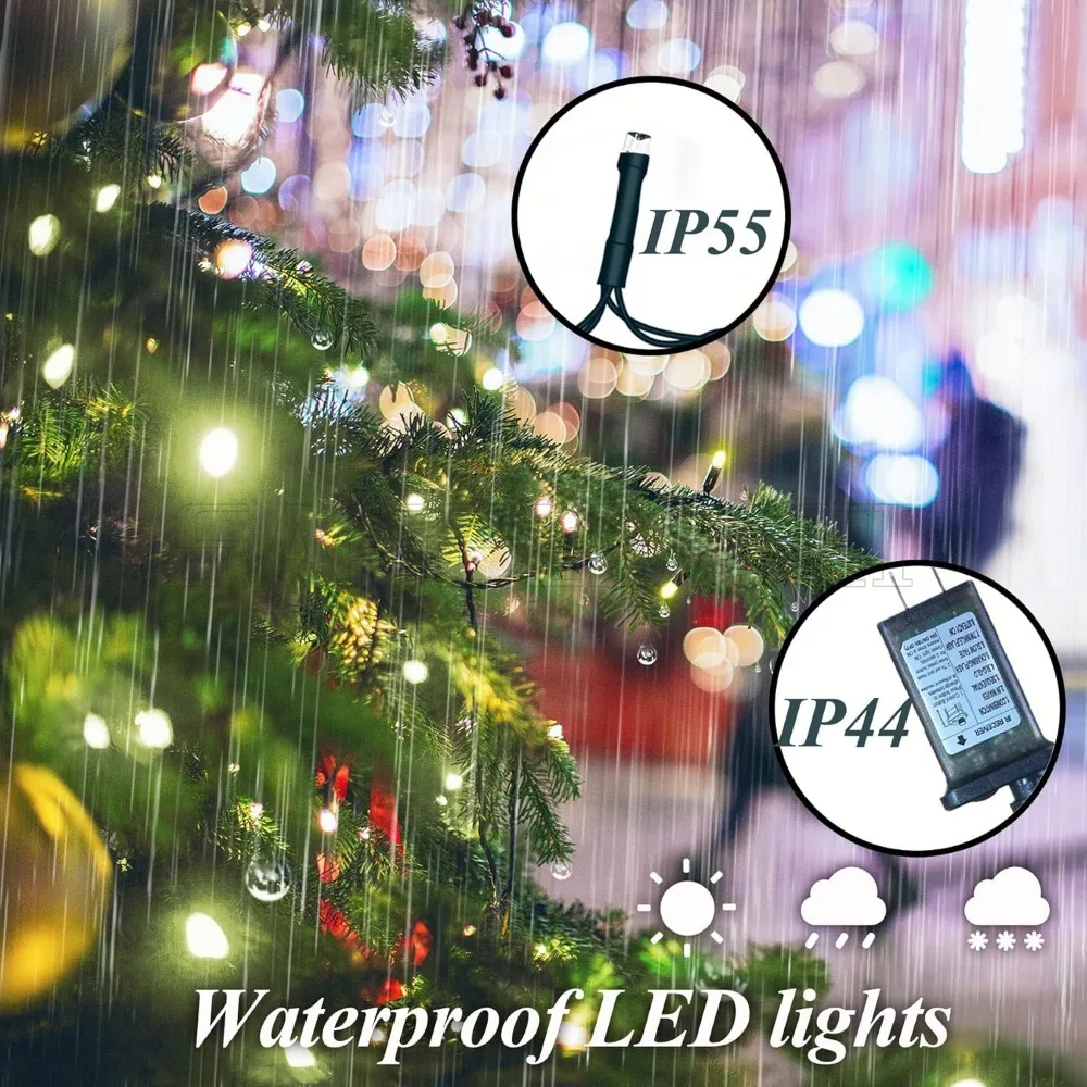 New 2.1meters 140 LEDs Christmas Tree Lights Smart APP Remote Control for Holiday Christmas Lights Tree Home Party Decor Strings
