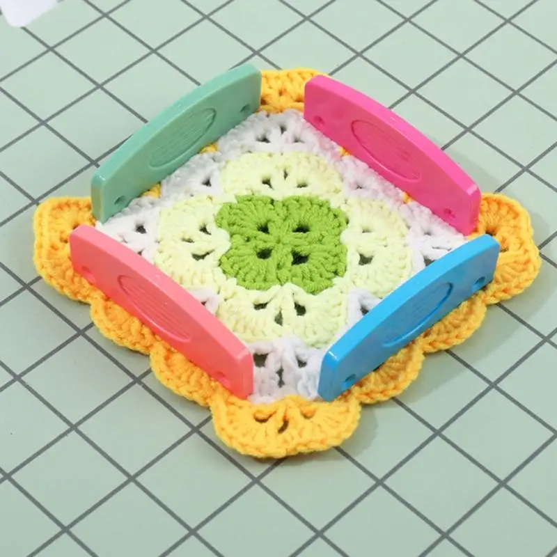 

G6KF 4Pcs Gridded Knitting Blocking Board 12.6x12.6Inch Knit Blocking Foam Pad for Crocheting Project Granny Square Making