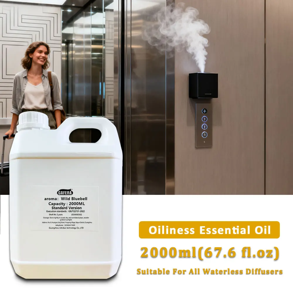 GAFERA 2000ml (67.6 fl.oz) Wild Bluebell Essential Oils - For Waterless Diffuser, Fragrance Machine Replenish Aromatherapy Oil