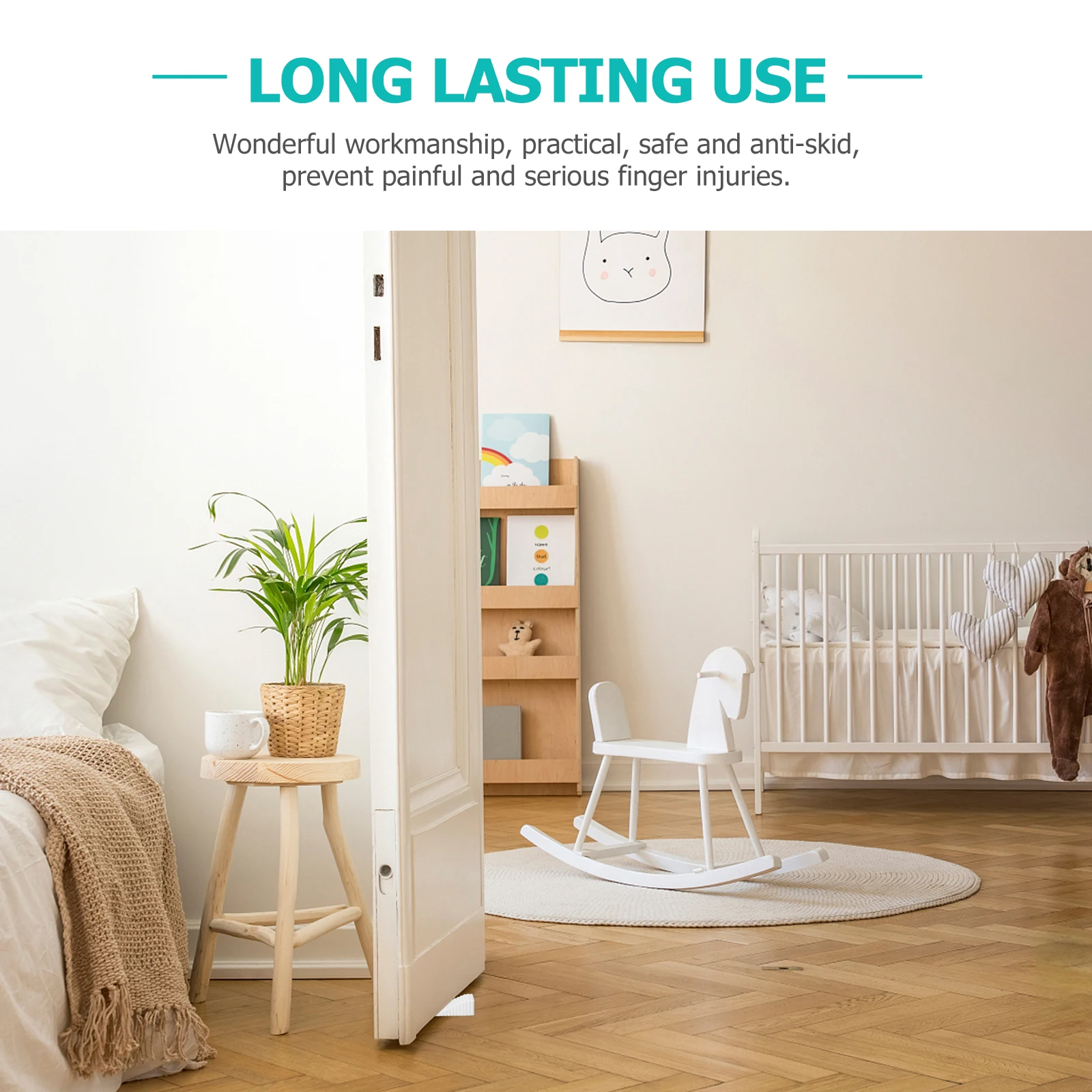 

4Pcs Silicone Door Stop Wedges Anti Slam Safety Protection Odorless Long Lasting Home Security Door Wedge Stoppers