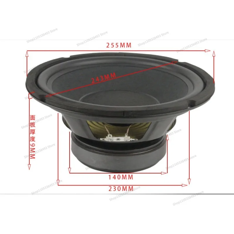 For 10-inch Loose Paper Cone Mid-bass Speaker, KTV Subwoofer, Powerful Dynamic D-10W