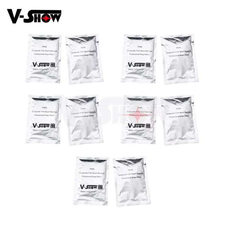 V-show 10 Bags Ti Powder 200g/bags For Cold Spark Firework Machine Wedding Sparkular Machine MSDS Powder Certification