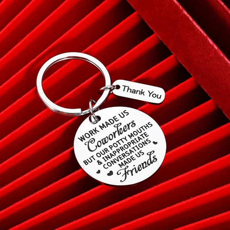 Coworkers Keychain Office Gag Gifts for Workmates Employee Coworker Leaving Going Away Thank You Appreciation Christmas Gifts