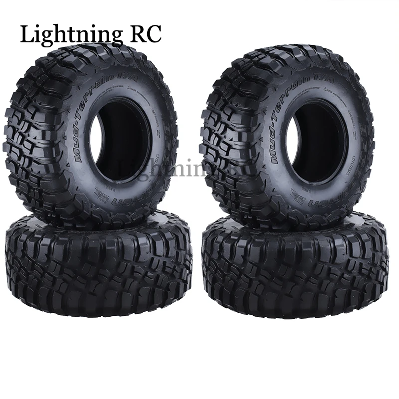 2/4pcs 120mm 2.2 Mud Grappler Rubber Tyre Wheel Tires For 1/10 Rc Crawler Trx4 Trx6 Axial Scx10 90046 Wraith E207