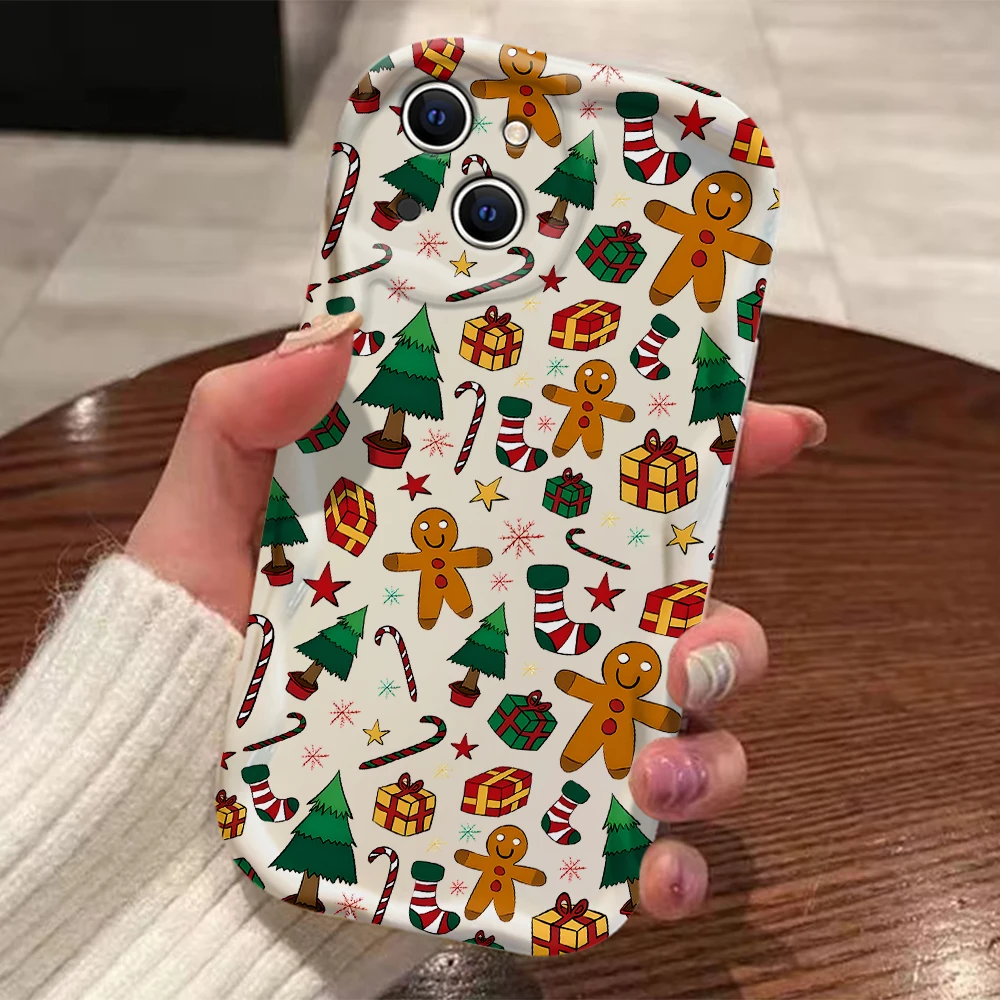 Casing Ponsel Pola Pohon Natal Mewah untuk Motorola Moto E14 G24 G75 G35 R13 G54 G34 G84 G53 G52 E22 Edge 50 Pro Ultra 4G 5G