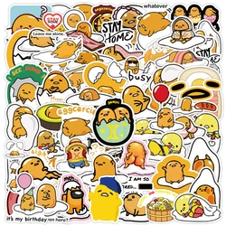 Pegatinas de dibujos animados Kawaii para niños, calcomanías de Gudetama Sanrio, 10/30/60/120 piezas, juguetes para teléfono, cuaderno, Maleta, decoración divertida