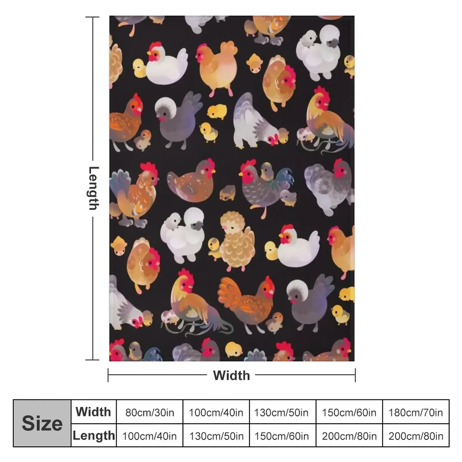 Chicken and Chick - dark Throw Blanket Soft Beds Decorative Sofas Fashion Sofas Kid'S Blankets