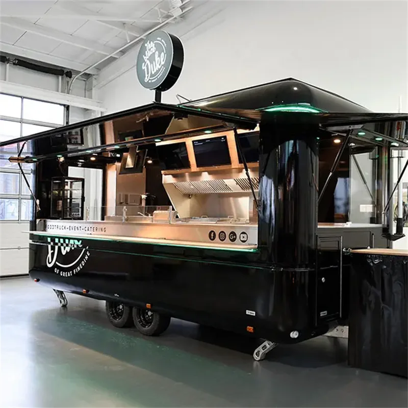 13ft Hot Sale Catering Concession Trailer Australian Coffee Cart Trailer Mobile Bar Pancake Pizza Food Truck Van for Usa