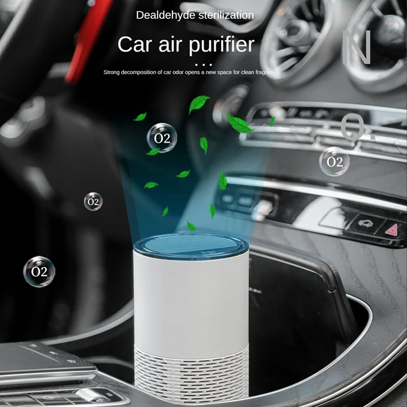 

ABWP-Car Air Purifier For Home Purifier Hepa Filters Desktop Purifier USB Rechargeable Portable Air Cleaner Diffuser