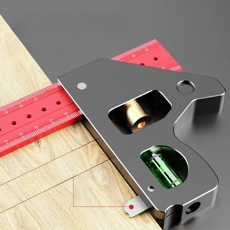 90 Degree Woodworking Angle Ruler Set Multi Function Thickened High Precision Universal Combination Square Measuring Tool